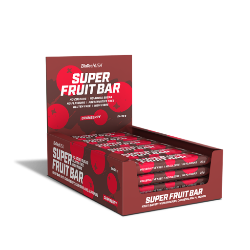 BioTechUSA Super Fruit Bar 24x30 г. (Клюква)