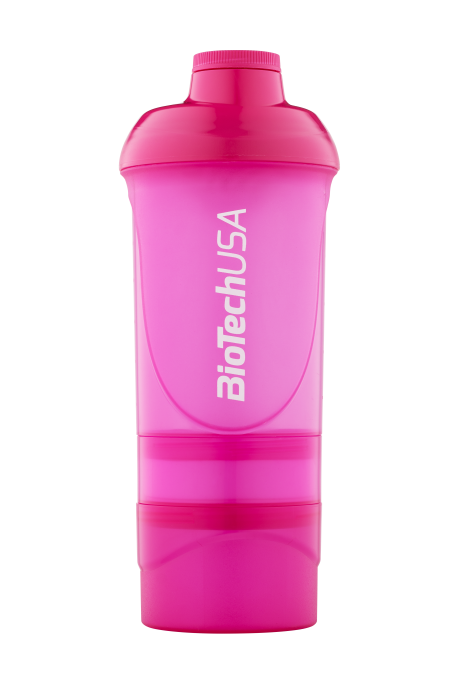 BioTechUSA Шейкер Wave + 600 ml (+200 ml +150 ml) (Розовый)