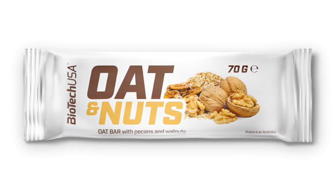 BioTechUSA Oat & Nuts bar 20x70 г. (Пекан и грецкий орех)