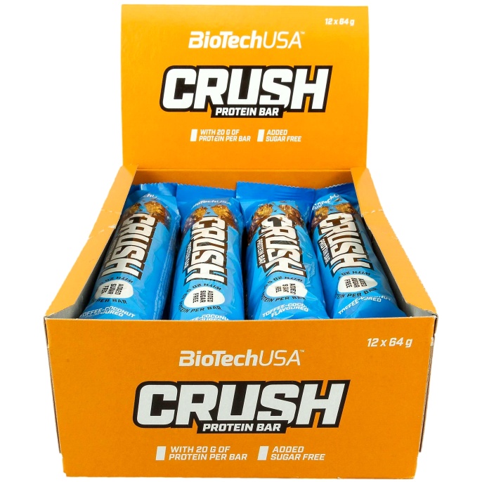 BioTechUSA Crush bar 12х64 г. (Ириска-кокос)