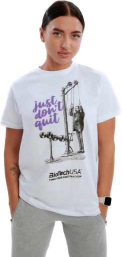 BioTechUSA Футболка Just don't quit white T-shirt (L)